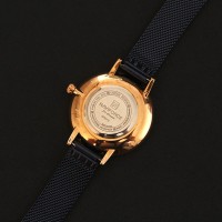 Relógio com Pulseira de Metal Azul Folheado a Ouro 18k - NAVIFORCE