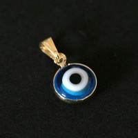 Pingente Olho grego de  Murano Folheado a Ouro 8096
