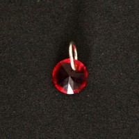 PING36437 Pingente de Prata 925 com Pedra de Zirconia Vermelha